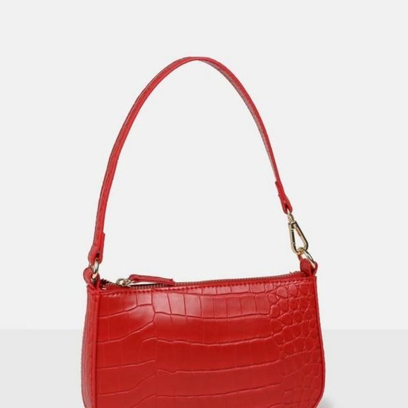 BRAND NEW Missguided red croc shoulder bag - Picture 3 of 5